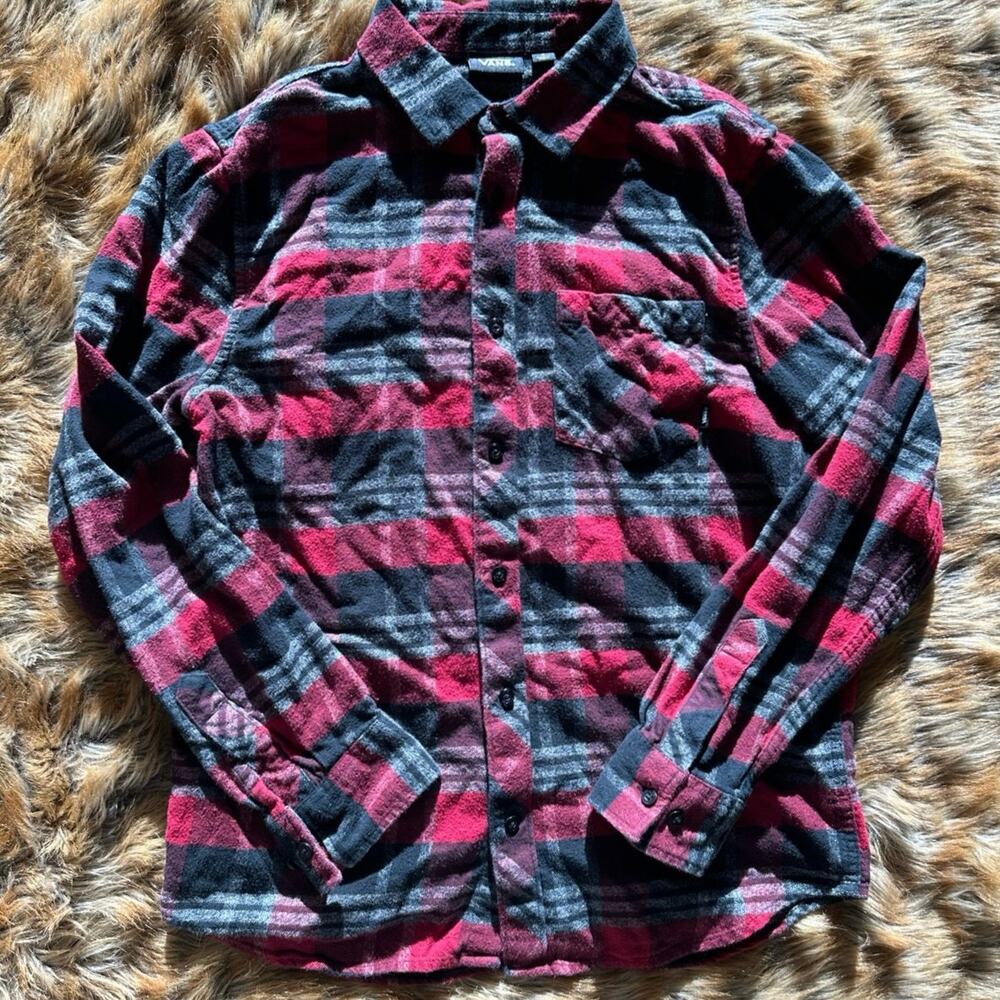 Vans red and black flannel